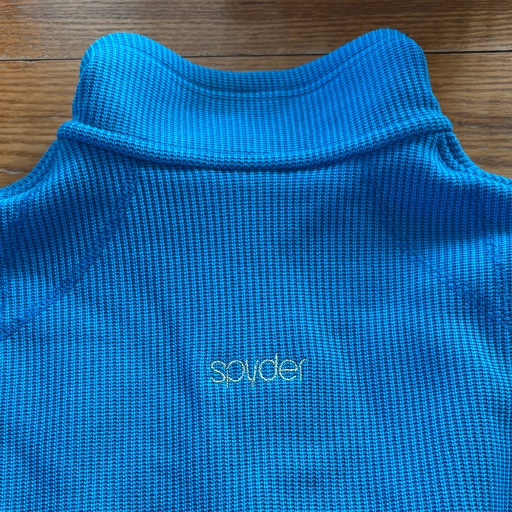 Spyder Electric Blue Ribbed Jacket - Picture 5 of 9